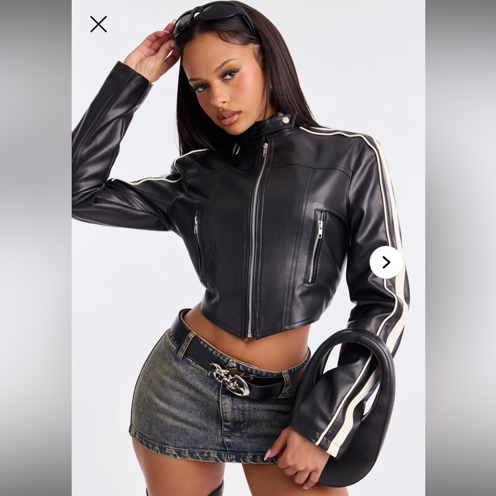 Faux Leather Moto Jacket - NWT
